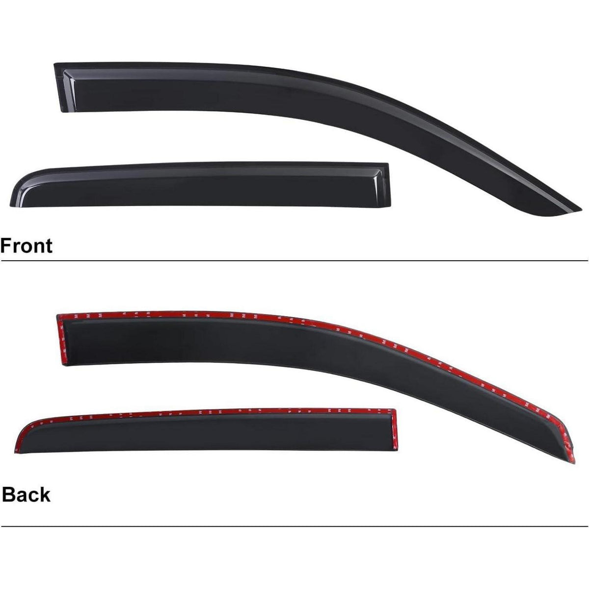 Windabweiser Toyota Hilux Vigo 2005-2014 Smoke Schwarz