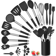 Silikon Küchenhelfer Set 25-teilig Edelstahlgriff