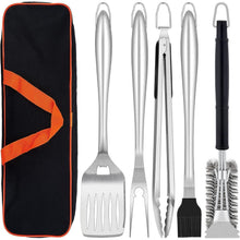 Grillbesteck Set 6-teilig Edelstahl BBQ Zubehör Männer