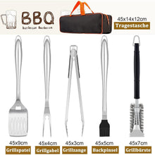 Grillbesteck Set 6-teilig Edelstahl BBQ Zubehör Männer
