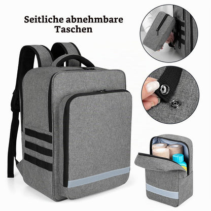Erste Hilfe Rucksack Grau – Notfalltasche für Rettungsdienste