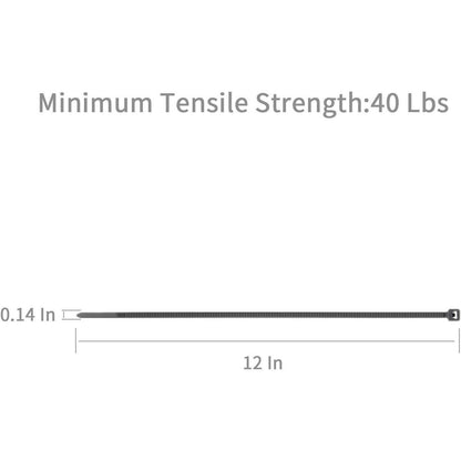 500x Kabelbinder Grau 300mm – Robust & UV-Beständig