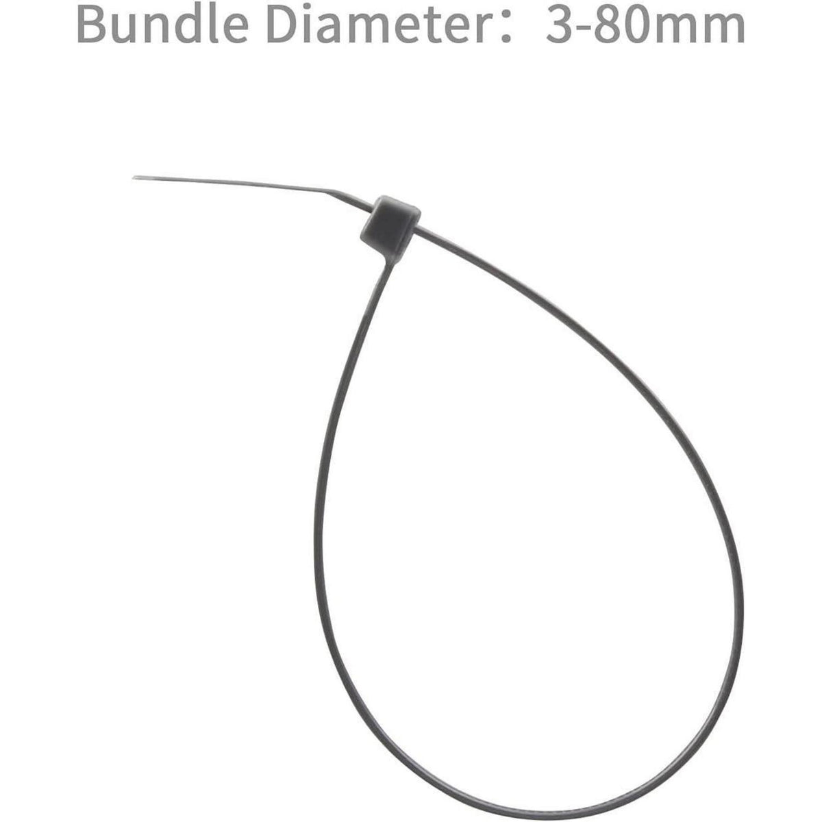 500x Kabelbinder Grau 300mm – Robust & UV-Beständig