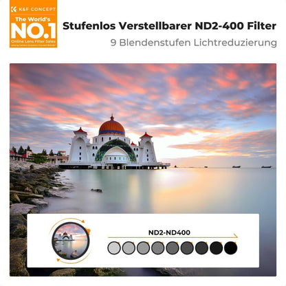 82mm Nano-X ND2-400 Vario ND Filter mit PU-Leder
