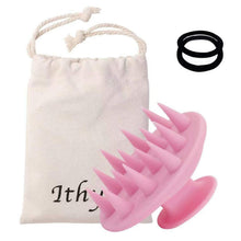 Haar-Shampoo-Bürste mit Silikonborsten für alle Haartypen, Rosa