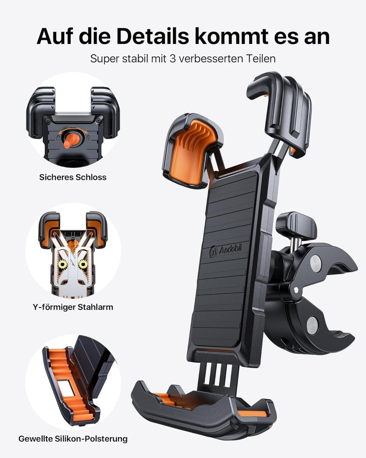Handyhalterung Fahrrad Universal 360° für iPhone Samsung