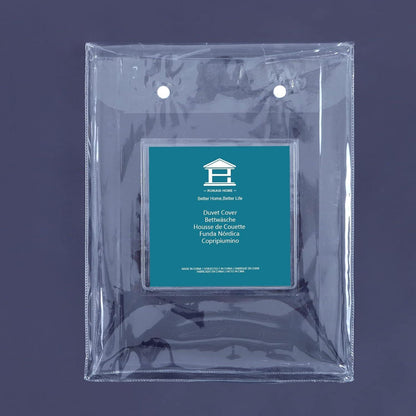 Bettwäsche 155x220 Blau Mikrofaser Reißverschluss Weich und Bügelfrei