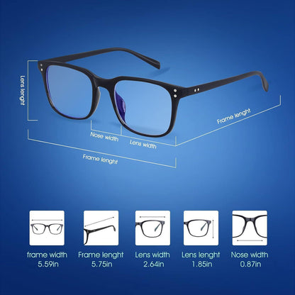 Blaulichtfilter Brille mit Entspiegelung – Klassisch Schwarz