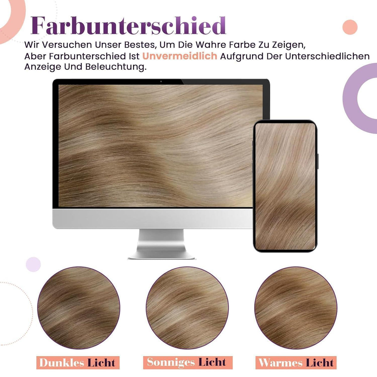 Clip-in Haarverlängerung Echthaar Balayage Blondbraun Ombre