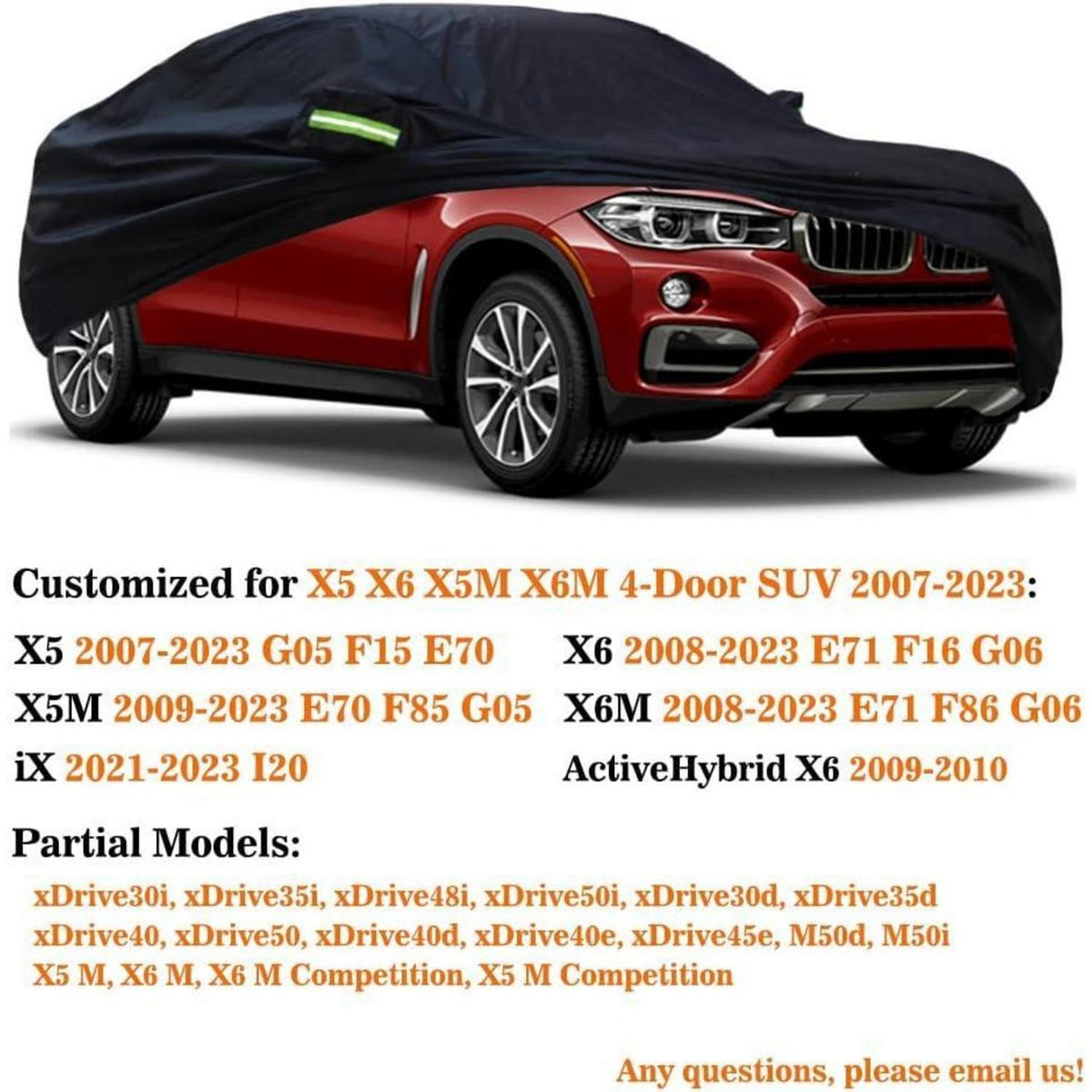 Auto Abdeckplane für BMW X5/X6/X5M/X6M (2007-2026) – Wasserdicht & Schutz