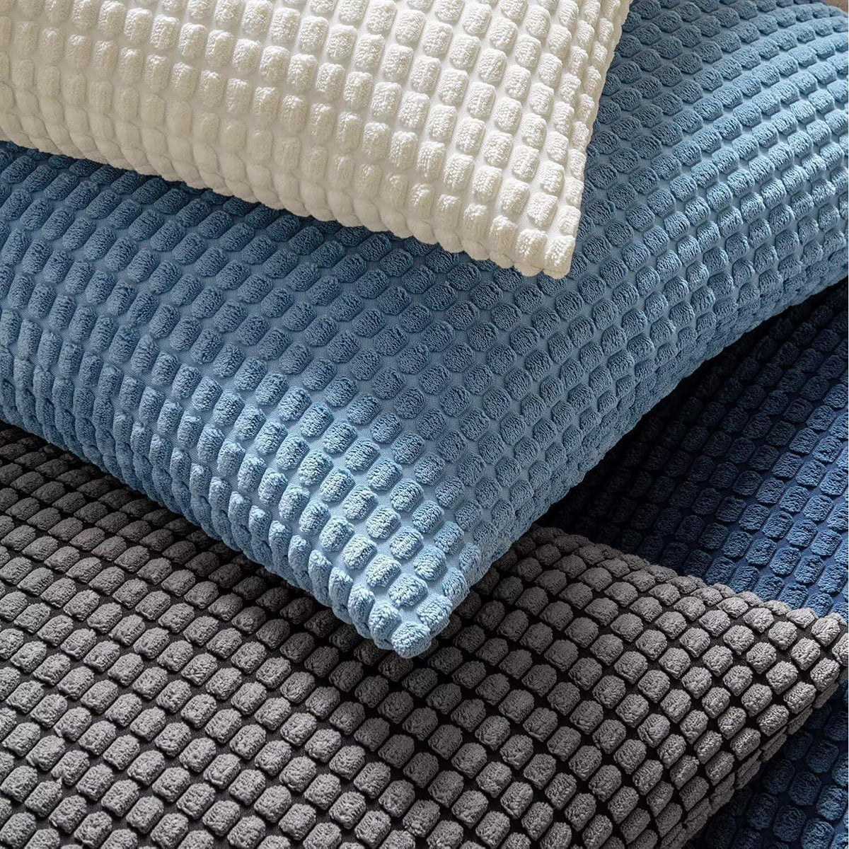 Kissenbezug 35x35 cm Kordsamt Weiß 2er Set