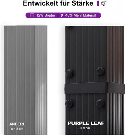 PURPLE LEAF Aluminium Pergola 3x3.65m Grau mit UV-Schutz, wasserdicht & winterfest