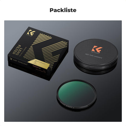 K&F Concept Nano-X 1/8 Black-Mist Filter 67mm Optisches Glas