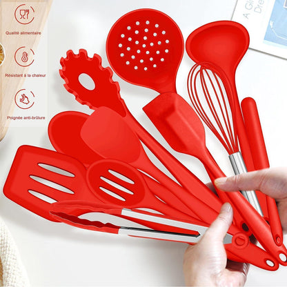 15-teiliges Silikon Küchenhelfer Set – Kochutensilien für Küche & Backen