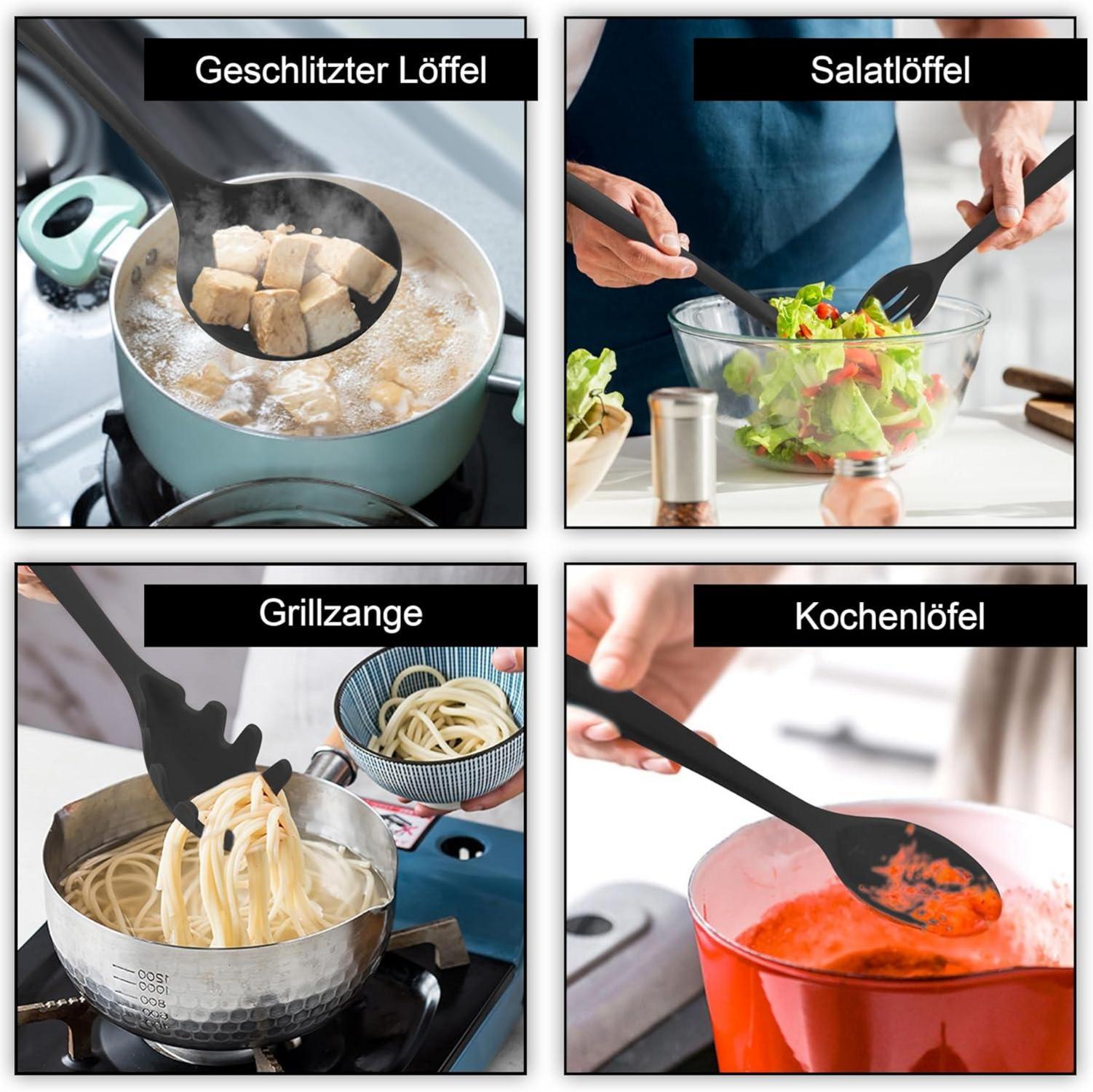 15-teiliges Silikon Kochutensilien Set