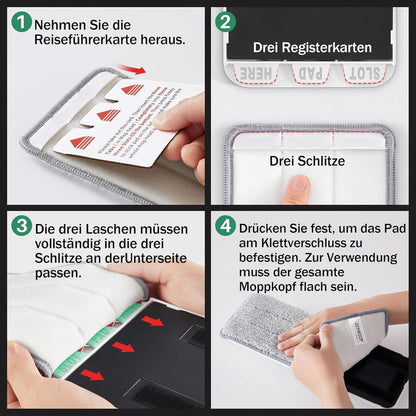 JOYMOOP Flachmopp Bodenwischer Mikrofaser Wischer Nass trocken Flexibel
