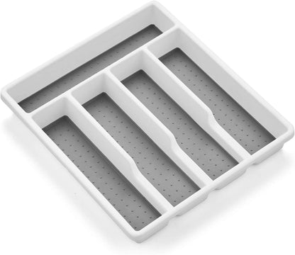 Besteckkasten für Schublade Plastik 5 Fächer Utensilienfach 32.6x29cm