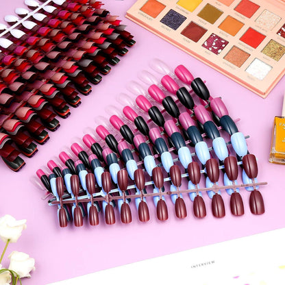720 Stück Ballerina Nägel Set – Glänzende Falsch Nägel zum Aufkleben