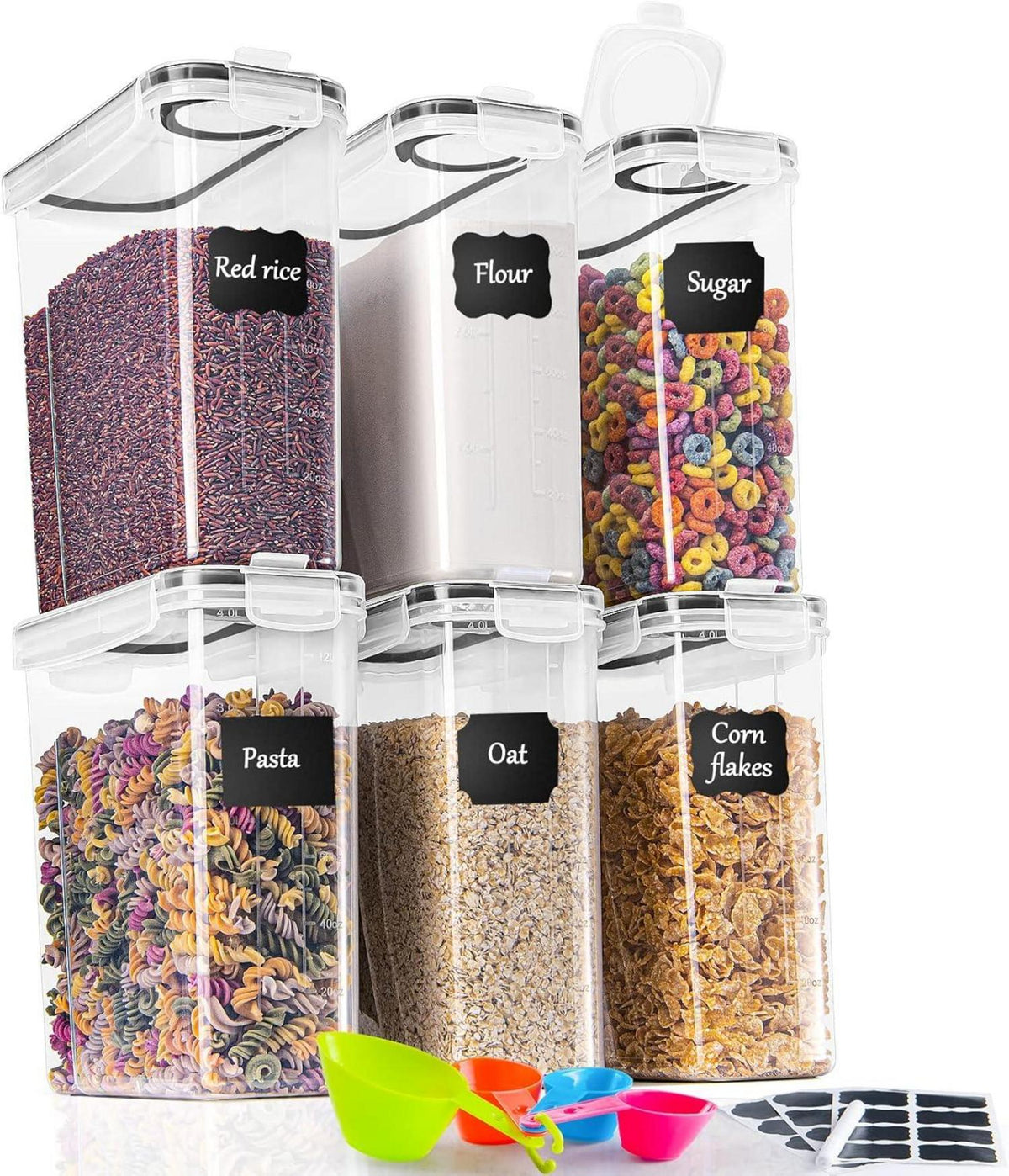 Vorratsdosen Set 2.5L Aufbewahrungsbox Küche Organizer 6 Stück