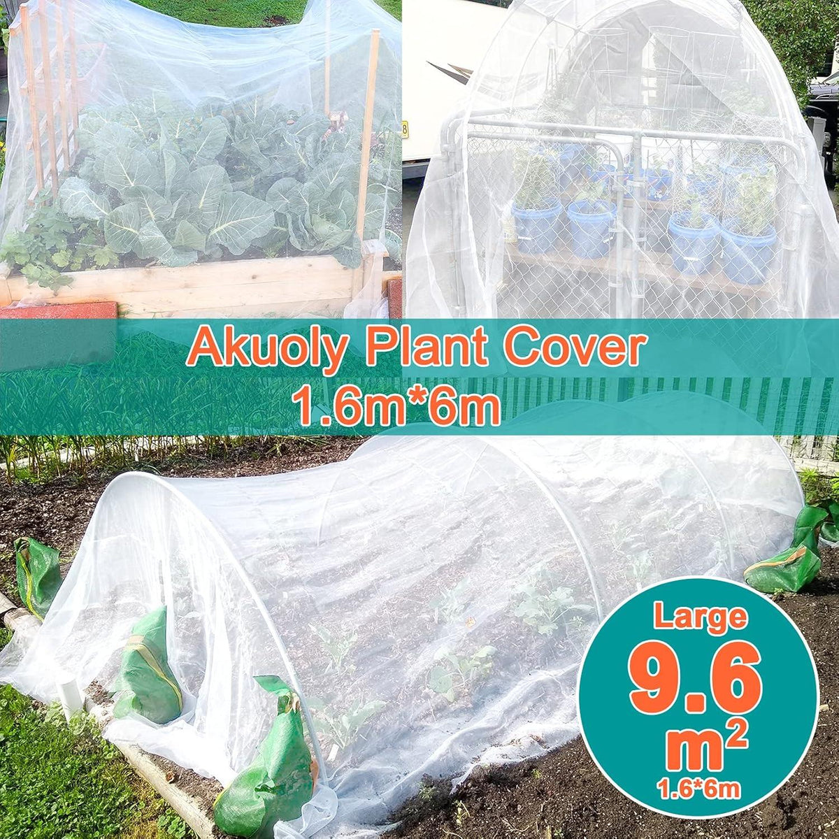 Wintervlies Pflanzen Frostschutz 30g/m² Gartenvlies 1,6mx6m