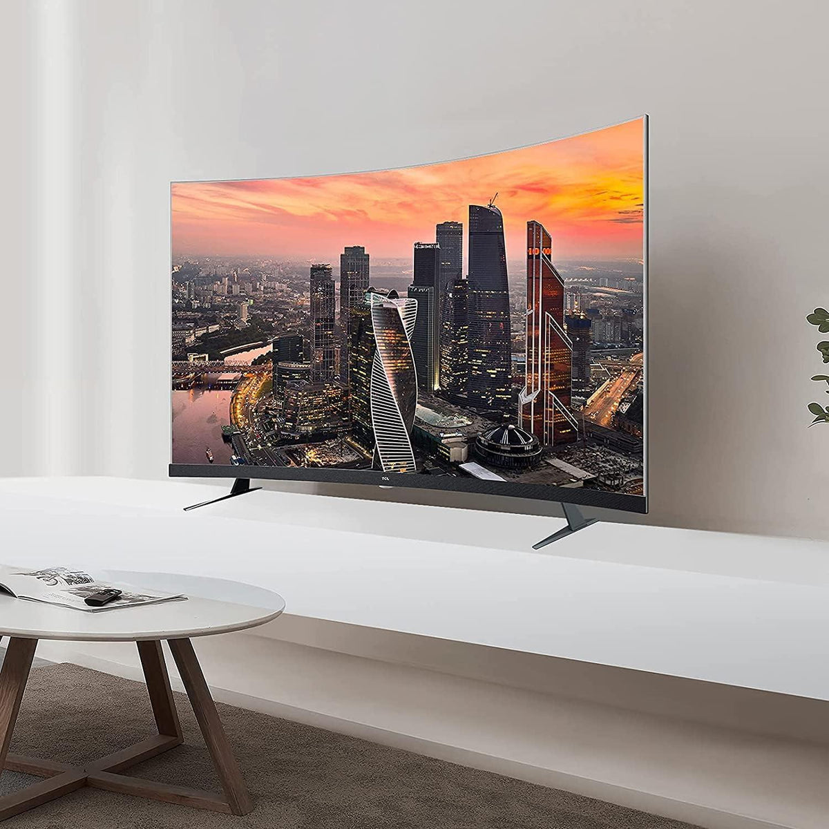 Universal TV Standfuß Höhenverstellbar für 27-85 Zoll Flach Curved TV bis 50KG