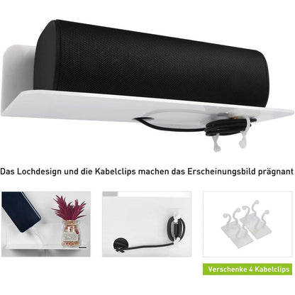 Wandregal Weiß 2er-Set Acryl Regal 22.9cm - Ohne