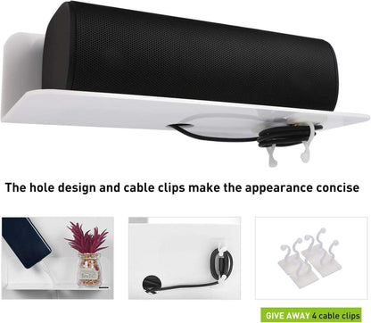 Wandregal Weiß OAPRIRE 2er Set Acryl 22.9cm für Schlafzimmer Küche Büro