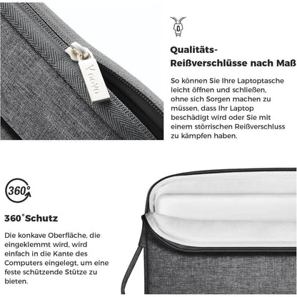Voova Laptop Hülle 15-16 Zoll Wasserdicht Laptoptasche