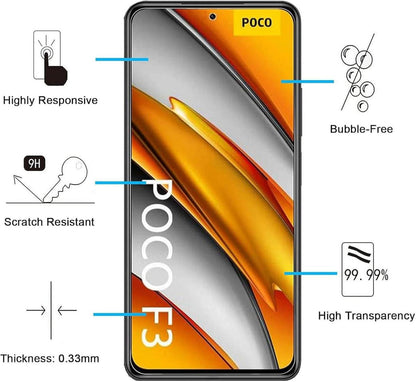 Panzer Schutz Glas Xiaomi Poco F3 Mi 11i 2 Stück 9H Härte