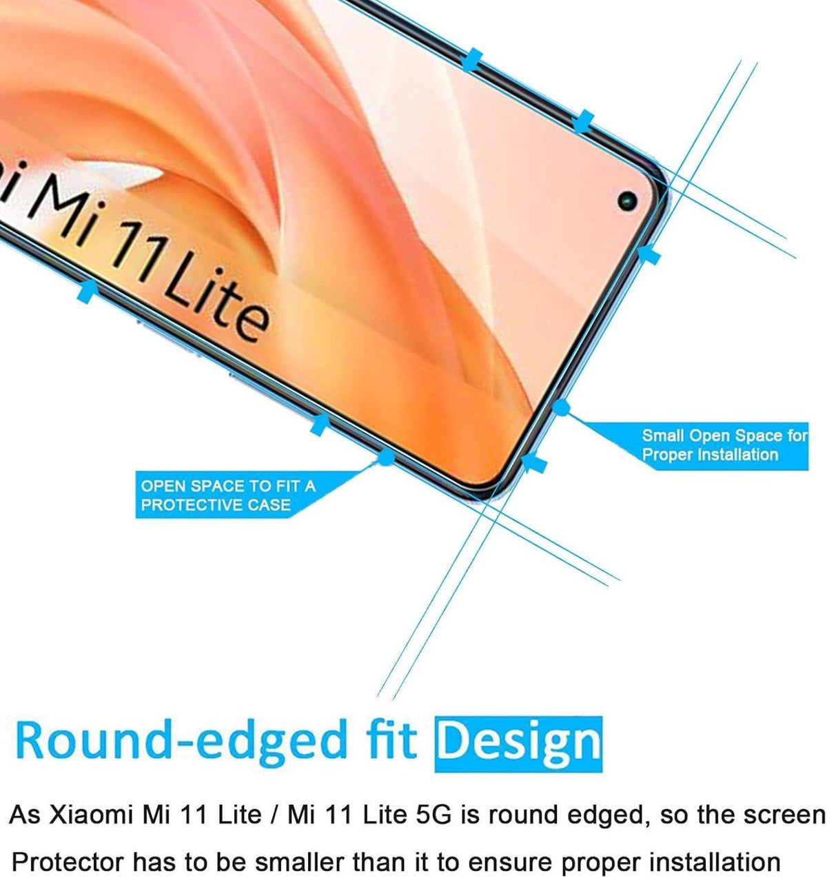 Panzer Schutz Glas für Xiaomi Mi 11 Lite 5G 2 Stück 9H Härte