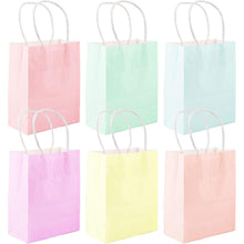 24 Stück Pastellfarbe Geschenktüten Papierbeutel 12x6x15cm