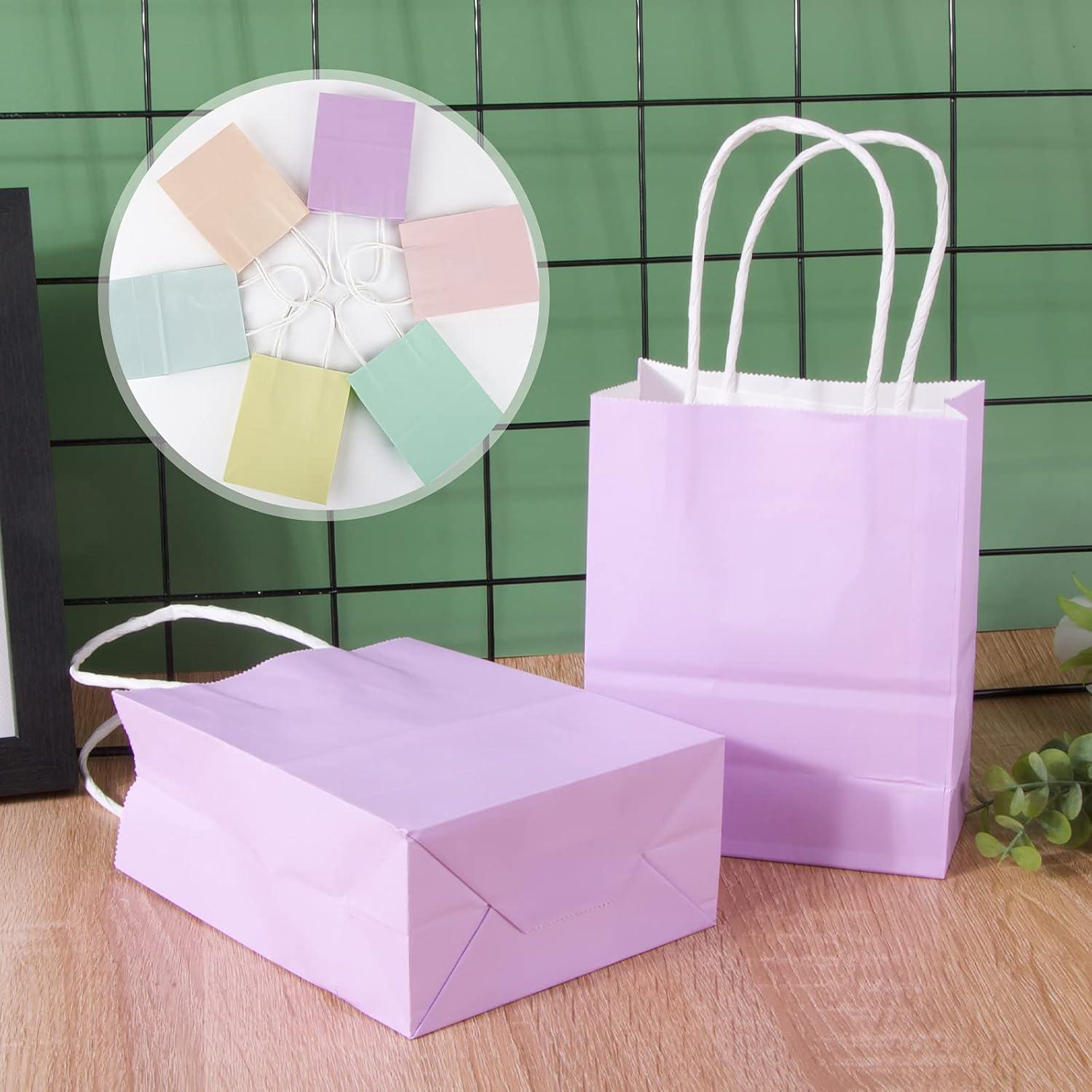 24er Pack Pastellfarbene Geschenktüten Papierbeutel Weihnachten Hochzeit