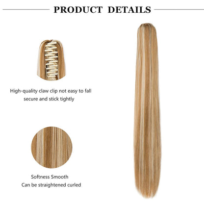 Zopf Haarteil Dunkelblond & Bleichblond – 55 cm Volumen