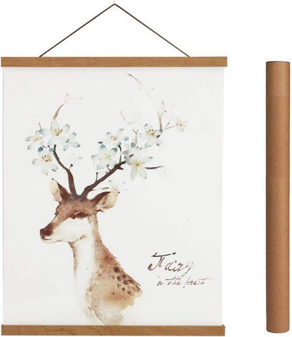 Magnetische Posterleiste Holz für 42x30 Poster Teak
