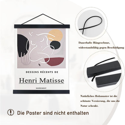 Magnetische Posterleiste aus Holz 35cm Schwarz