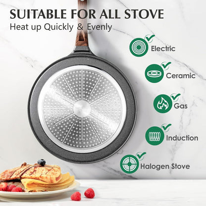 Crepe Pfanne 26cm Antihaft Granit Induktion PFOA-frei