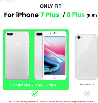 ORNARTO iPhone 8 Plus Silikon Hülle Ultra Dünn Voller Schutz