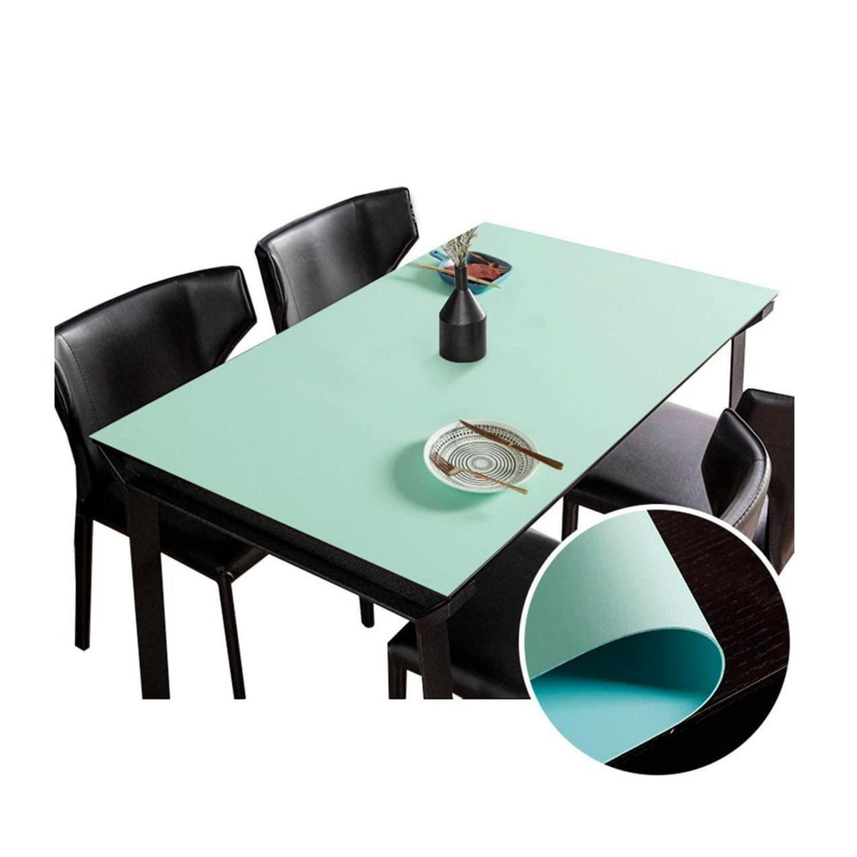 PU Tischdecke Wasserdicht Grün+Blau 90x180cm