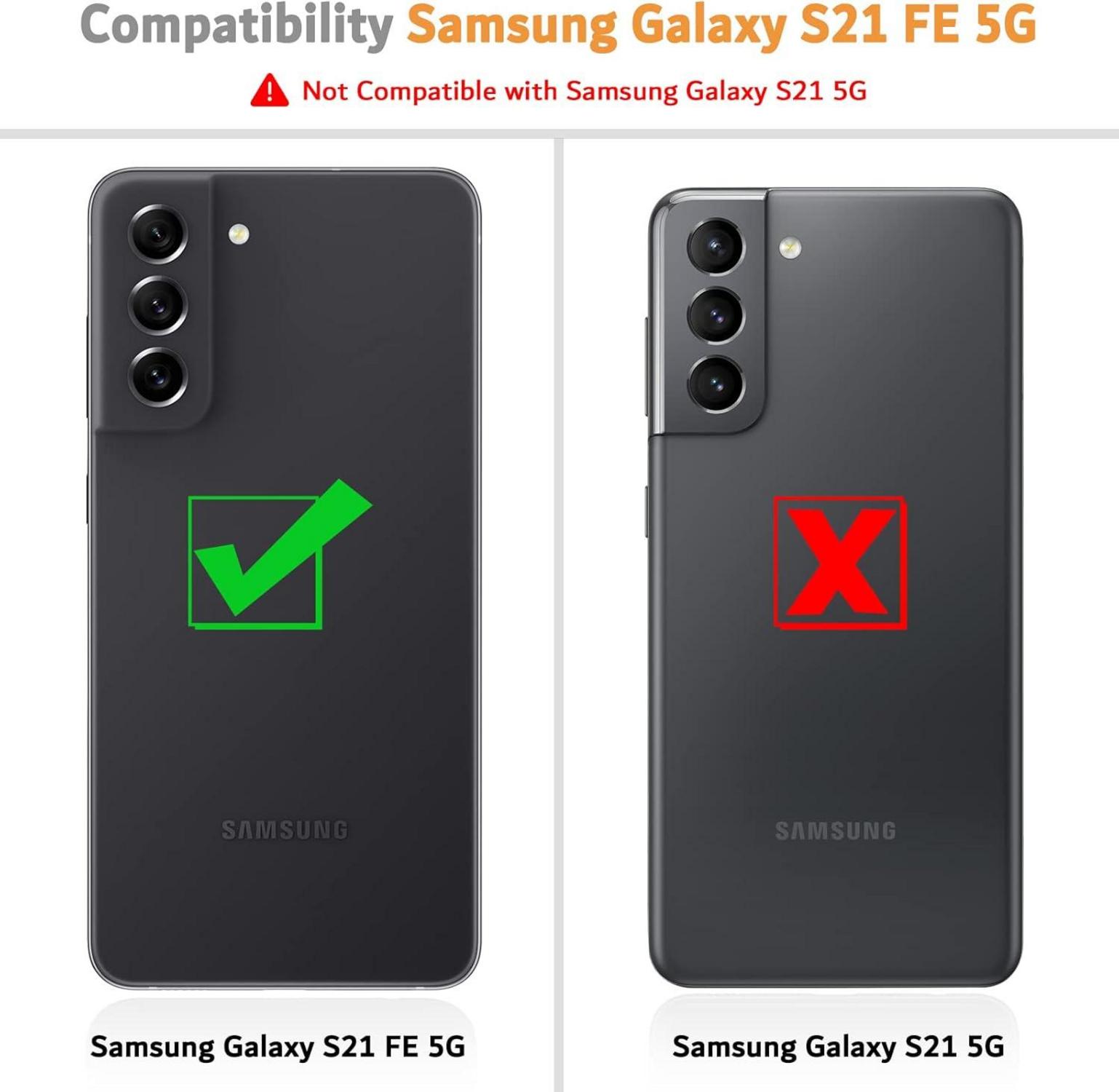 Samsung Galaxy S21 FE 5G Handyhülle Leder Schwarz