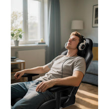 AutoFull Gaming Stuhl ergonomisch Gamer PU-Leder Schwarz