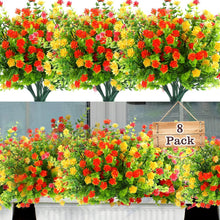 Künstliche Blumen UV-beständig 8er Set Eukalyptus Deko