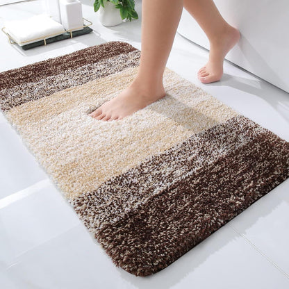 Badteppich Mikrofaser 40x60 cm Braun, rutschfest & saugfähig