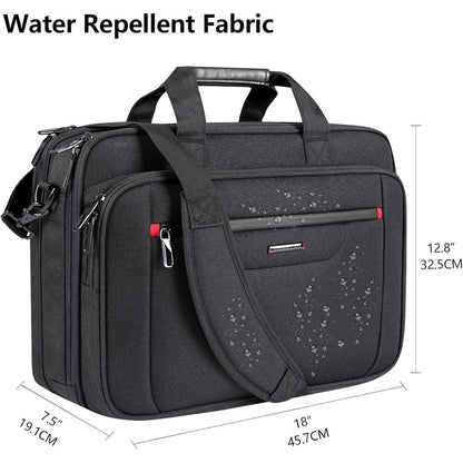 Laptoptasche 17,3 Zoll wasserabweisend Schwarz Umhängetasche