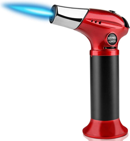Butan Fackel mit einstellbarer Flamme und Sicherheitsschloss