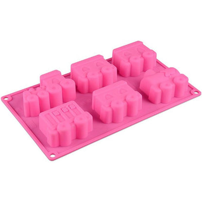 Silikon Kuchenform Zug 6 Mulden Antihaft Backform für Brownies