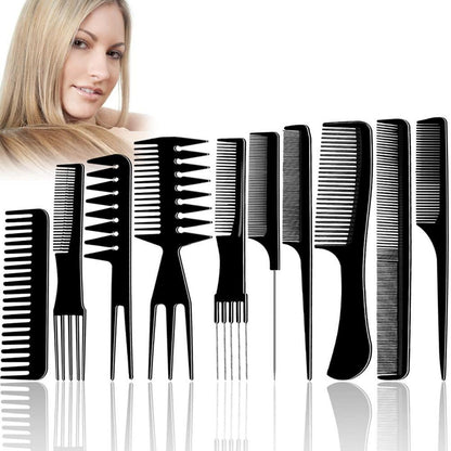 10-teiliges Profi Herrenkamm Set Antistatisch - Salon Haarkamm für