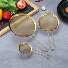 Edelstahl Gold Mesh Sieb Set