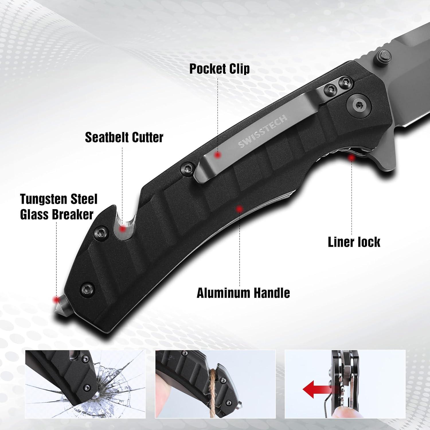 Swiss+Tech Klappmesser Einhandmesser Taschenmesser