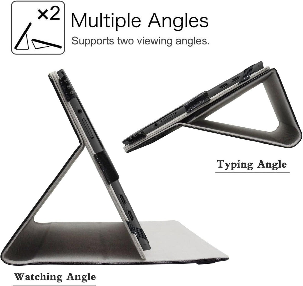 Schwarze PU-Leder Hülle für Lenovo IdeaPad Duet 3i 10IGL5 Tablet