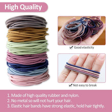 200er Set Mädchen Haargummis 4.5 cm - Elastische Zopfgummis